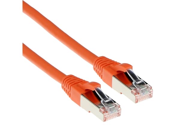 ACT Orange 1.00 meter SFTP CAT6A patch cable snagless with RJ45 connectors