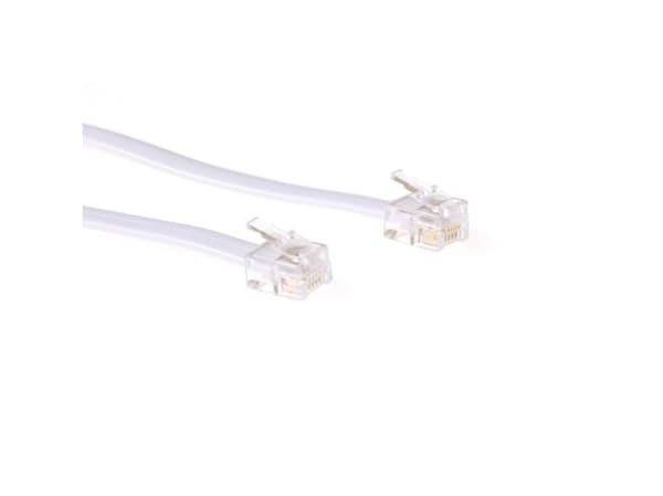 ACT Modular telephone cable RJ-12/RJ-12 10m Weiß Telefonkabel (TD5610)