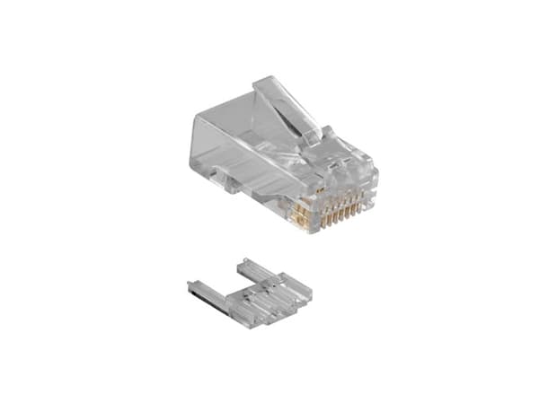 ACT RJ45 (8P/8C) CAT6 modulaire connector for round cable with solid or stranded conductors. Suitable for: Solid and stranded cable Rj45 plug cat6 un