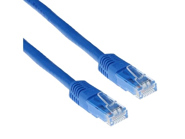 ACT Blue 15 meter U/UTP CAT6 patch cable with RJ45 connectors. Cat6 u/utp blue 15.00m (IB8615)