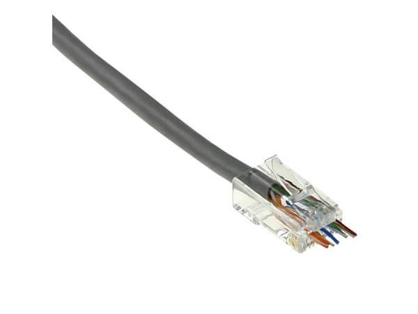 ACT RJ45 (8P/8C) CAT6 easyconnect unshielded modulaire connector for round cable with solid or stranded conductors RJ45 PLUG C6 UNSH EASY CONNECT (TD