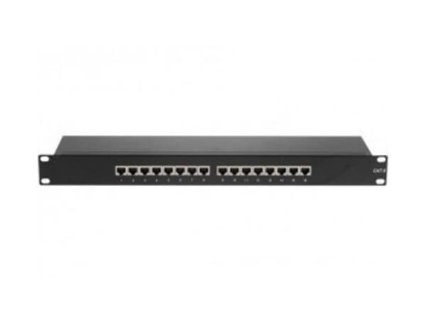 Tecline 257270, Cat6, Sort, 1U Sort