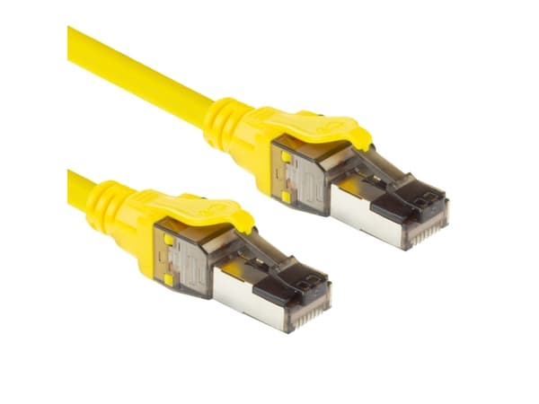 ACT FB8001 nettverkskabel gul 1 m Cat8 S/FTP (S-STP) (FB8001)