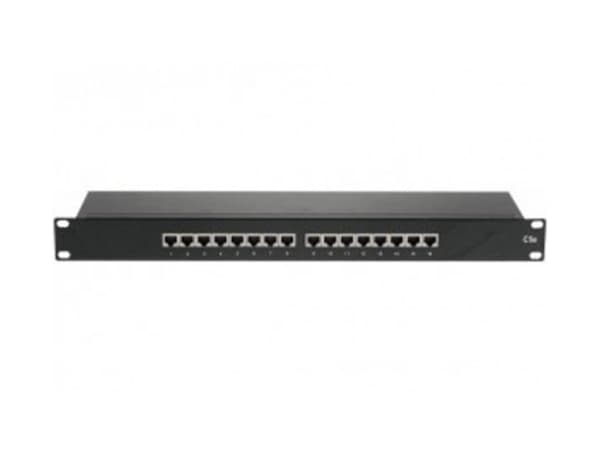 Tecline 257160, Cat5e, Musta, 1U Svart