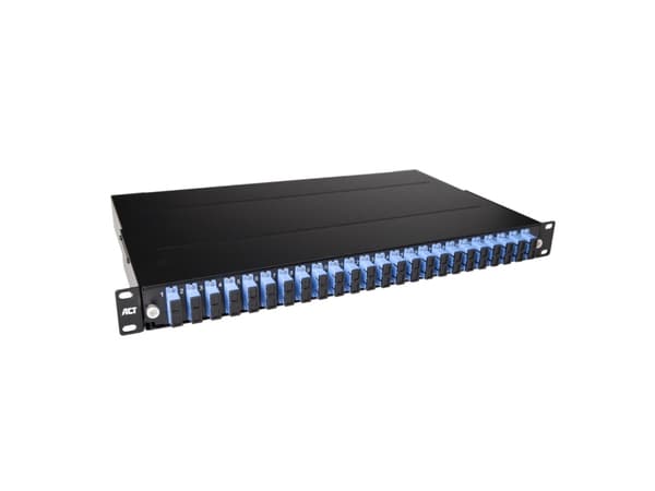 ACT Fiber panel 24 x duplex SC singlemode OS2. Type: Fiber panel 24 x duplex SC singlemode OS2 (FA2038) Sort
