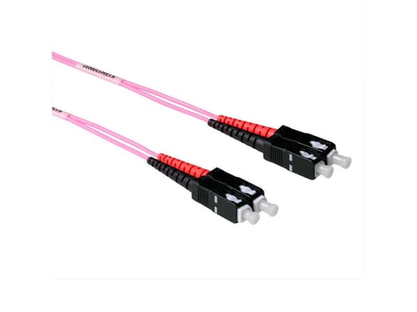 ACT 2 meter LSZH Multimode 50/125 OM4 fiber patch cable duplex with SC connectors. Sc-sc 50/125 om4 dup 2.00m (RL3702)