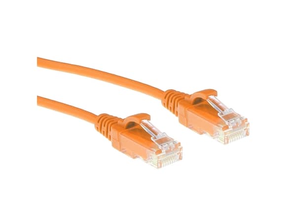 ACT Orange 1.5 meter LSZH U/UTP CAT6 datacenter slimline patch cable snagless with RJ45 connectors (DC9151)