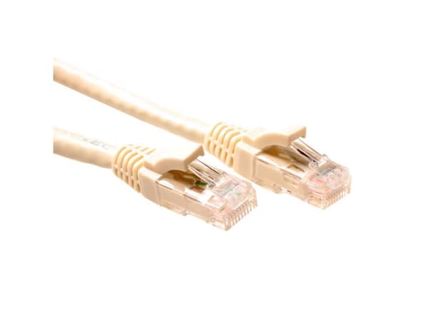 ACT Ivory 7 meter U/UTP CAT5E patch cable component level with RJ45 connectors. Cat5e u/utp component iv 7.00m (IK5407)