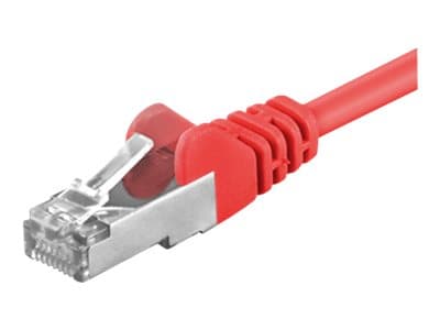 goobay - Verkkokaapeli - RJ-45 (uros) RJ-45 (uros) - 50 cm - taitettu suojaamaton kierretty parikaapeli (F/UTP) - CAT 5e - muotoiltu, solmuton - puna