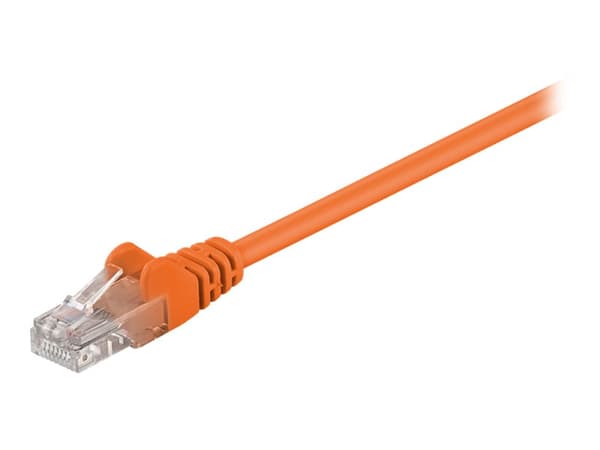 Wentronic goobay - Patch-Kabel - RJ-45 (M) bis RJ-45 (M) - 7,5m - UTP - CAT 5e - geformt, ohne Haken - orange (95245)