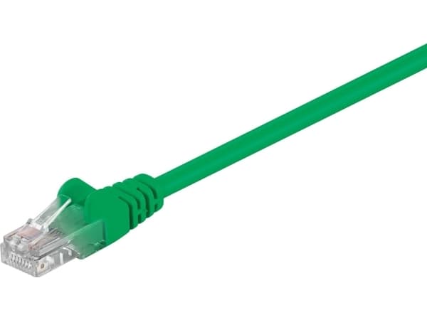 Wentronic Goobay CAT 5e patchkabel, U/UTP, grønn, 1 m - CCA kobberblanding (68343)