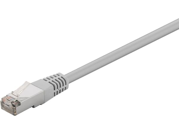 goobay - Liitäntäjohto - RJ-45 (uros) RJ-45 (uros) - 3 m - taitettu suojaamaton kierretty pari (F/UTP) - CAT 5e - muotoiltu, säikeistetty - harmaa -