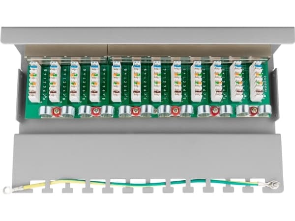 Goobay 69306, RJ45, Cat6, U/FTP (STP), 22/26, Grå, Rackmontering