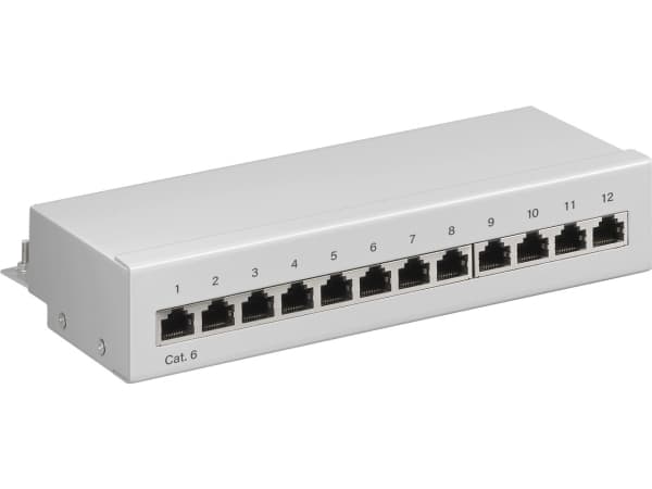 Goobay 69306, RJ45, Cat6, U/FTP (STP), 22/26, Grå, Rackmontering Grå