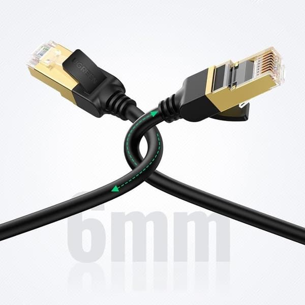 Ugreen STP RJ45 Cat 7 Nätverkskabel 5m - Svart