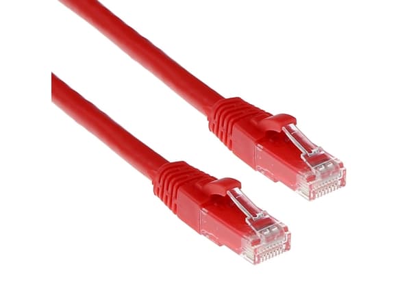 ACT Red 1.5 meter U/UTP CAT6 patch cable snagless with RJ45 connectors