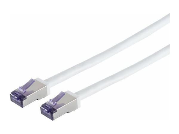 Lanview - Patch-kabel - RJ-45 (hane) till RJ-45 (hane) - 1 m - 6.2 mm - S/FTP - CAT 6a - upp till 10 Gbps dataöverföringshastighet, high-flex - vit