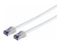 Miniatyrbild 1 av 3: Lanview - Patch-kabel - RJ-45 (hane) till RJ-45 (hane) - 1 m - 6.2 mm - S/FTP - CAT 6a - upp till 10 Gbps dataöverföringshastighet, high-flex - vit