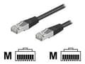 Miniatyrbilde 1 av 2: wentronic - Nettverkskabel - RJ-45 (hann) til RJ-45 (hann) - 25 cm - FTP - CAT 5e - svart