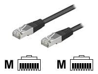 wentronic - Nettverkskabel - RJ-45 (hann) til RJ-45 (hann) - 25 cm - FTP - CAT 5e - svart
