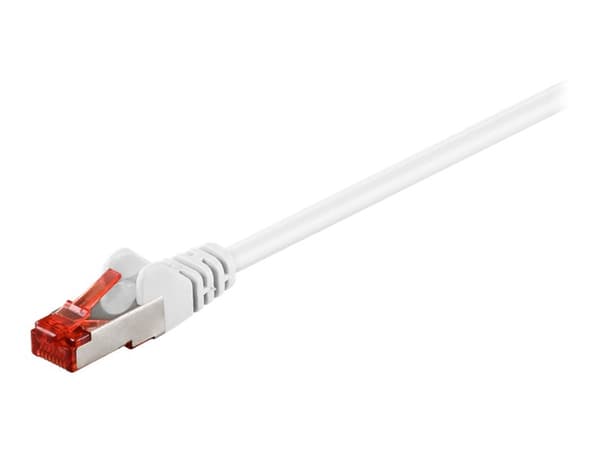 goobay - Nätverkskabel - RJ-45 (hane) till RJ-45 (hane) - 5 m - SFTP, PiMF - CAT 6 - formpressad - vit