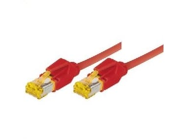 Liitäntäkaapeli S/FTP, PiMF, Cat 6a, punainen, 0,5 m 10 Gigabit/s, halogeeniton, Draka-kaapelilla ja Hirose-liittimillä TM31 (aiempi nimitys S/STP) (