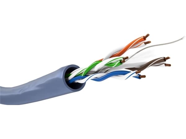 goobay - Samlet kabel - 100 m - UTP - CAT 6a - halogenfri, solid - blå