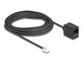 Miniatyrbild 2 av 3: Delock - Telefonkabel - RJ-11 (hane) till RJ-45 (hona) - 10 m - platt - svart