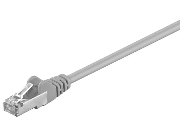Goobay Patchkabel CAT 5e, F/UTP, grå, 3 m kopparklädd aluminiumtråd (CCA)