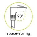 Miniatyrbild 5 av 5: Goobay Patchkabel CAT 6, 1x 90° vinklad, S/FTP (PiMF), svart, 0,5 m kopparledare (CU), halogenfri kabelhölje (LSZH), snäpplås på toppen