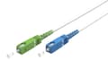 Miniatyrbilde 2 av 7: Goobay Fiberoptisk kabel (FTTH), Singlemode (OS2) Hvit, hvit (Simplex), 3 m plugg SC-APC (8°) &gt; SC-plugg (UPC), halogenfri kabelkappe (LSZH)