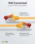 Miniatyrbilde 4 av 7: Goobay Kretskabel CAT 6, S/FTP (PiMF), gul, 30 m kobberleder (CU), halogenfri kabelmantel (LSZH)