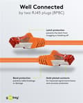 Miniatyrbillede 4 af 7: Goobay Netværkskabel CAT 6, S/FTP (PiMF), orange, 0,15 m kobberleder (CU), halogenfri kabelkappe (LSZH)