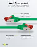 Pikkukuva 4 / 7: Goobay Patchkabel CAT 6, S/FTP (PiMF), grön, 25 m kopparledare (CU), halogenfri kabelhölje (LSZH)