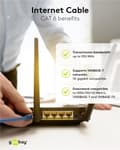 Pikkukuva 6 / 7: Goobay Patchkabel CAT 6, S/FTP (PiMF), grön, 25 m kopparledare (CU), halogenfri kabelhölje (LSZH)