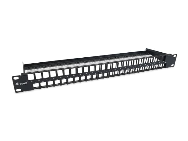 Equip 769258, RJ-45, Cat6, Musta, Terästä, 1U, 482,6 mm