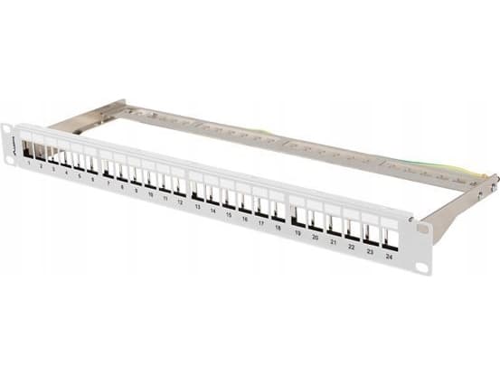 Lanberg Patch tomt panel Lanberg PPKS-0924-S 24 port 1U 19" for keystone-moduler grå