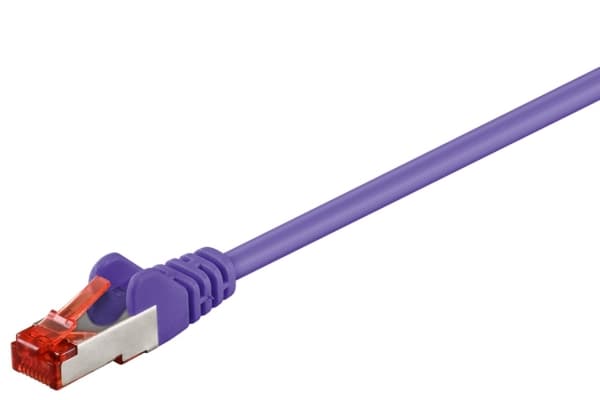 goobay - Nätverkskabel - RJ-45 (hane) till RJ-45 (hane) - 5 m - par i metallfolie (PiMF) - CAT 6 - halogenfri, formpressad - lila