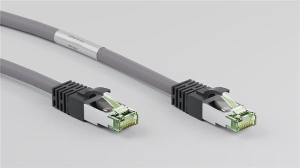 Goobay RJ45 (CAT 6A, 500 MHz) patchkabel med CAT 8.1 S/FTP rå kabel, grå 99,9 % syrefri kopparledare (OFC), AWG 24, halogenfri kabelhölje (LSZH)