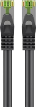 Miniatyrbilde 4 av 8: Goobay RJ45-koblingskabel med CAT 8.1 S/FTP-råkabel, AWG 26, svart kobberleder, LSZH halogenfri kabelkappe, RJ45-kontakt (CAT 6A), 10 m