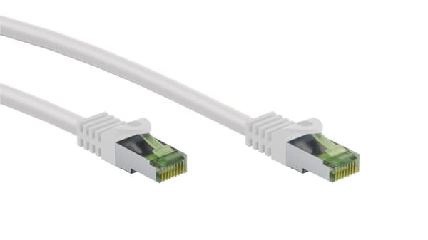 Goobay CAT 8.1 netværkskabel, S/FTP (PiMF), hvid kobberleder, LSZH halogenfri kabelkappe, 5 m