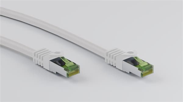 Goobay CAT 8.1 netværkskabel, S/FTP (PiMF), hvid kobberleder, LSZH halogenfri kabelkappe, 5 m