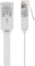 Miniatyrbillede 5 af 8: Goobay CAT 6 flad netværkskabel, U/UTP, hvid kobberleder (CU), 2 m