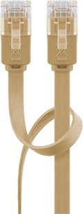 Miniatyrbilde 4 av 8: Goobay CAT 6 flat patchkabel, U/UTP, lysebrun kobberleder (CU), 15 m