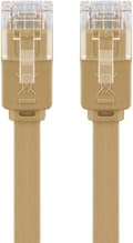 Miniatyrbilde 6 av 8: Goobay CAT 6 flat patchkabel, U/UTP, lysebrun kobberleder (CU), 15 m