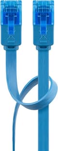 Miniatyrbilde 4 av 8: Goobay CAT 6A flat patchkabel, U/UTP, blå kobberleder (CU), 2 m