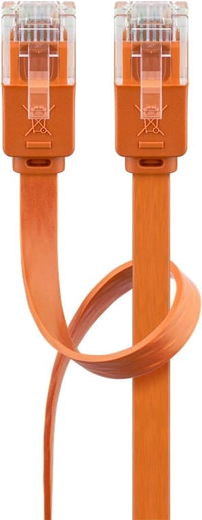 Goobay CAT 6 platt patchkabel, U/UTP, orange kopparledare (CU), 1.5 m
