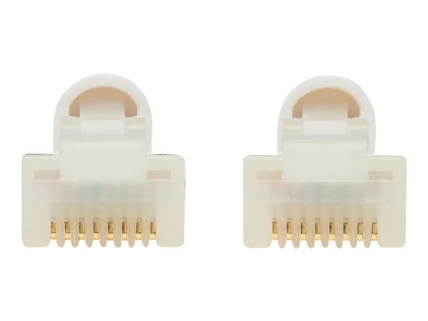 EATON TRIPPLITE Safe-IT Cat6a 10G-Certified Snagless Antibacterial Slim UTP Ethernet Cable RJ45 M/M White 5-ft. 1.52m