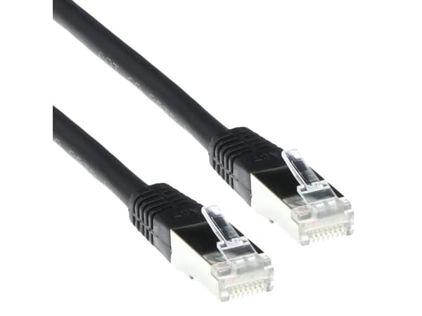 ACT Black 1.5 meter F/UTP CAT5E patch cable with RJ45 connectors. Cat5e f/utp lszh black 1.50m (IB7951)