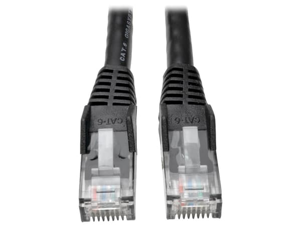 Eaton Tripp Lite Series Cat6 Gigabit Snagless Molded (UTP) Ethernet Cable (RJ45 M/M), PoE, Black, 50 ft. (15.24 m) - Patch-kabel - RJ-45 (hane) till